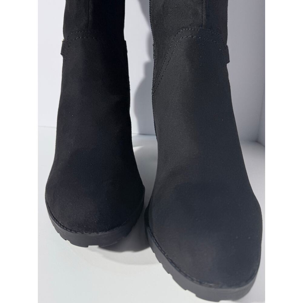 Karen Scott Laylah Black Faux Leather Knee-High Boots, Women's Size 11 M - Picture 6 of 10